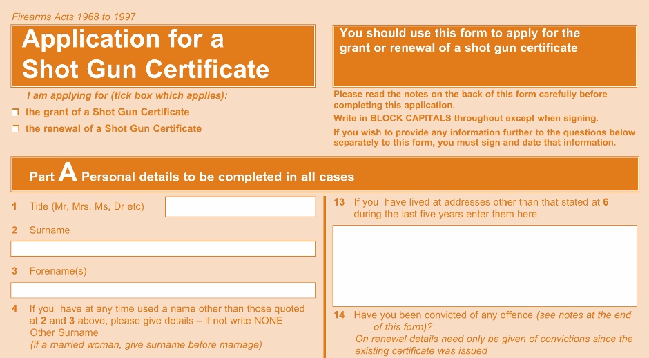 UK Firearms Certificates Explained